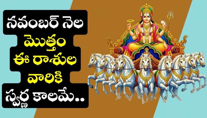 Sun Transits 2025: అనురాధ నక్షత్రంలోకి సూర్యుడు.. నవంబర్ నెల మొత్తం ఈ రాశుల వారికి స్వర్ణ కాలమే.. ఎటు చూసినా డబ్బే డబ్బు!