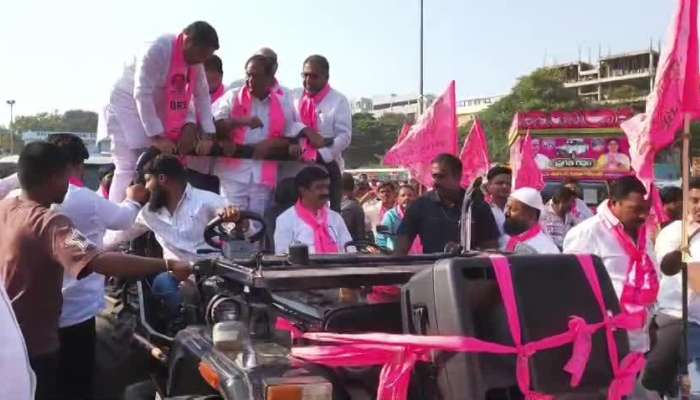 Vote For Car Bike Rally By BRS Party In Shaikpet Jubilee Hills