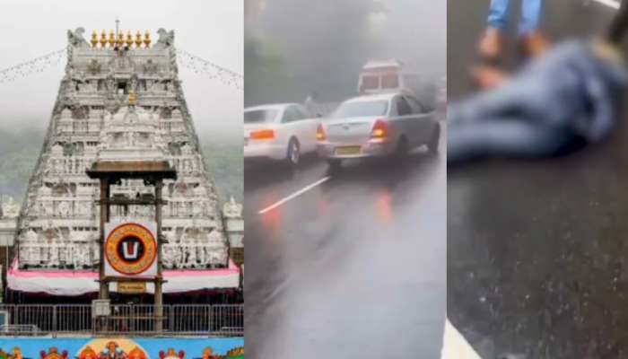 Tirumala: తిరుమలలో భారీ వర్షం.. ఘాట్ మార్గంలో బైకర్‌పై పడ్డ భారీ బండరాయి.. అసలేం జరిగిందంటే..?