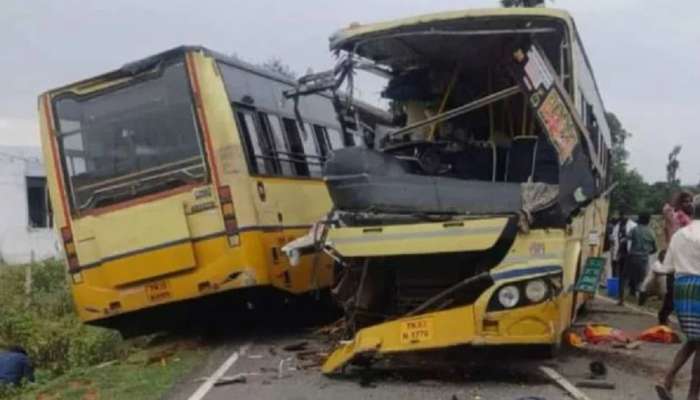 Tamil Nadu: తమిళనాడులో జర్నీ సినిమాను తలపించేలా ఘోర రోడ్డు ప్రమాదం.. రెండు బస్సులు ఢీ, 11 మంది మృతి 