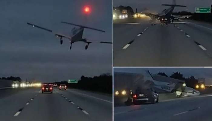 Viral Video: అమ్మ బాబోయ్.. హైవే మీద వెళ్తున్న కారును ఢీకొట్టిన విమానం.. వీడియో చూస్తే పక్కా షాకవుతారు..!