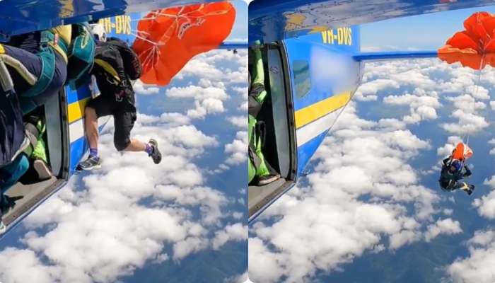 Video: స్కైడైవర్‌కు చుక్కలు.. 15000 అడుగుల ఎత్తులో విమానం తోకకు చిక్కుకున్న పారాచూట్‌, వీడియో!