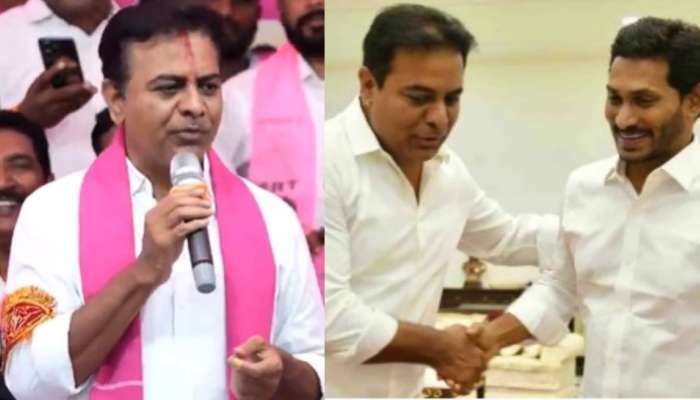 KTR In Khammam Video: కేటీఆర్ ఖమ్మంటూర్‌లో వైఎస్ జగన్ ఫ్లెక్సీలు.. తెలుగు స్టేట్స్‌లో హీటెక్కిన రాజకీయాలు.. వీడియో..