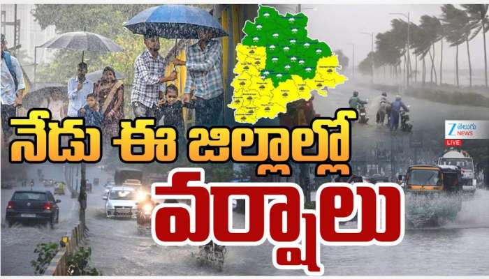 Telangana Rains: తెలంగాణలో నేడు ఈ జిల్లాల్లో వర్షాలు.. 