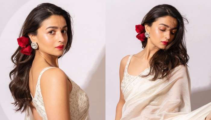 Alia Bhatt Saree Photos: తెల్ల చీరలో అందమంతా నీదేనోయి బంగారమ్మా ఆలియా!