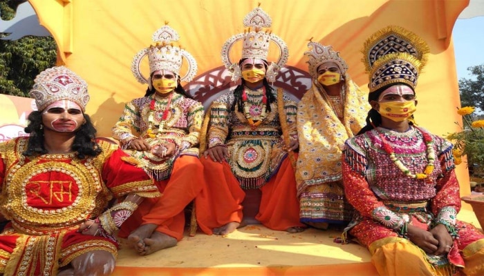 Diwali 2020: మాస్కు ధరించమని సందేశం ఇస్తోన్న అయోధ్యా రాముడు