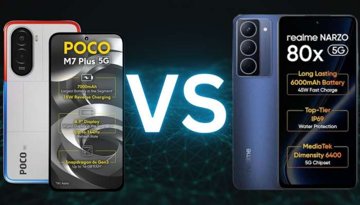 Realme Narzo 80x 5G vs Poco M7 Plus 5G: ఈ రెండిటిలో ఏది బెస్ట్ మొబైల్‌?