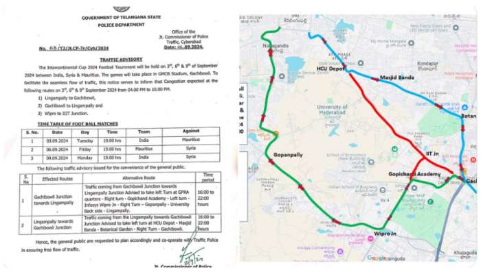 Traffic Advisory: హైదరాబాద్‌ వాహనదారులకు బిగ్‌ అలెర్ట్.. ఈ రూటులో ట్రాఫిక్‌ మళ్లింపులు..