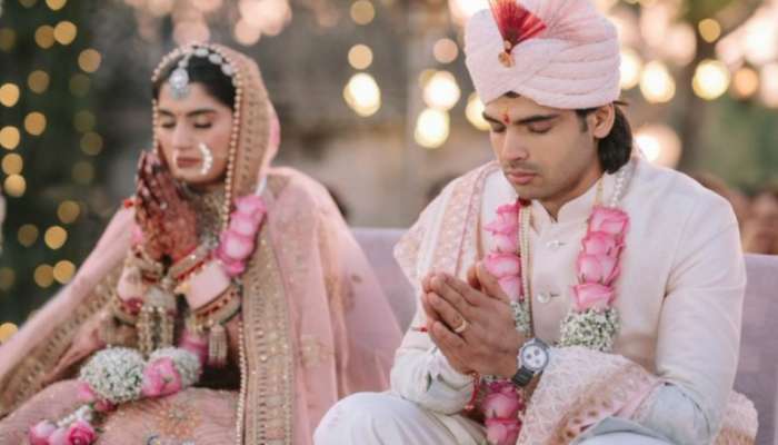 Neeraj Chopra Wedding: అందాల భామను పెళ్లి చేసుకున్న బళ్లెం వీరుడు.. నెట్టింట సందడి చేస్తున్న పెళ్లి ఫోటోలు..