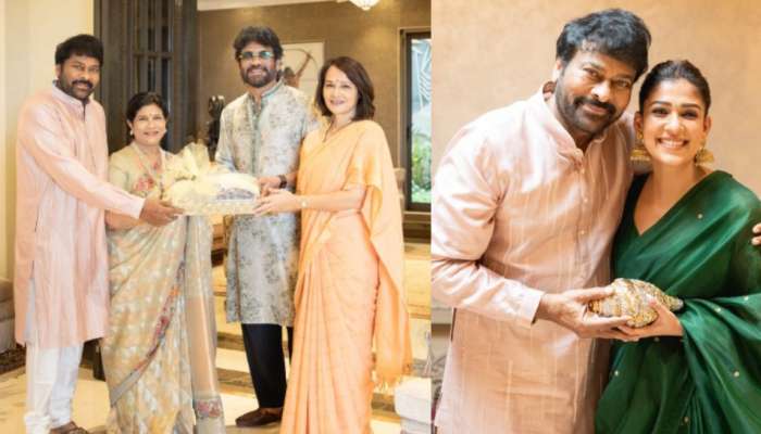 Chiranjeevi Diwali celebrations: చిరంజీవి నివాసంలో అంబరాన్నంటిన దీపావళి సంబరాలు.. సందడి చేసిన నాగార్జున, వెంకటేష్, నయనతార.. పిక్స్ వైరల్..