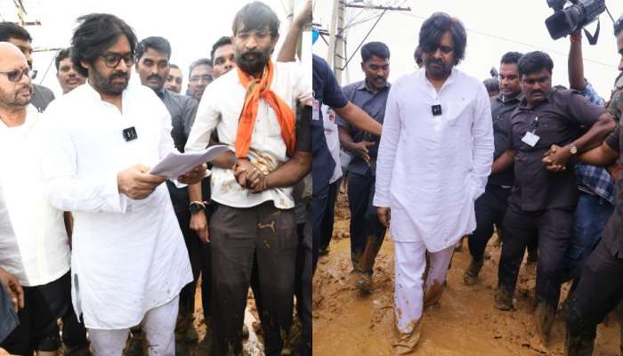 Pawan Kalyan: చెప్పులు లేకుండా.. బురదలో నడుస్తూ డిప్యూటీ సీఎం పవన్‌ పరామర్శ