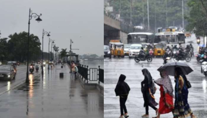 Heavy Rainfall In Hyderabad: చల్లబడిన భాగ్య న&#039;గరం&#039;.. పలు ప్రాంతాలలో ఉరుములు, మెరుపులతో వర్షం.. పవర్ కట్..