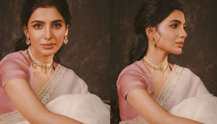 Samantha: తెల్లచీరలో బాపు బొమ్మలా హీరోయిన్ సమంత.. అబ్బబ్బా ఎంత క్యూట్‌గా ఉందో..!