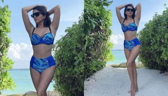 Sunny Leone Bikini Photos: బ్లూ బికినీలో గత్తర లేపిన సన్నీ.. తగ్గదే లేదంటూ ట్రీట్!