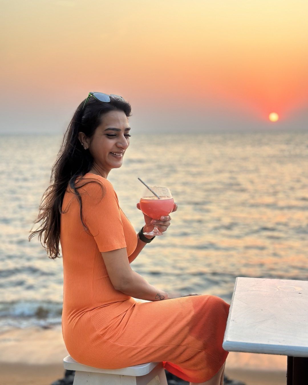 Surekha Vani Enjoys At Anjuna Beach In Goa